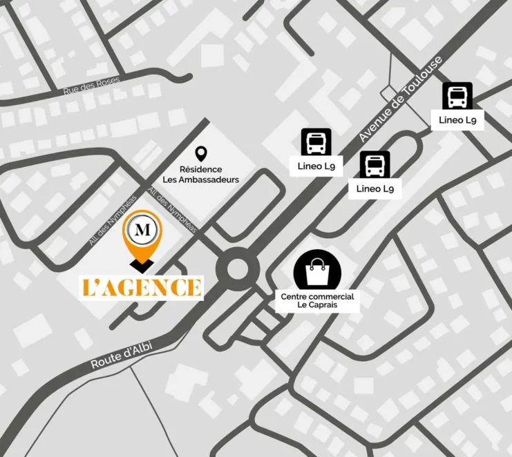 Plan d'accès à l'agence Monfort Immobilier à L'Union